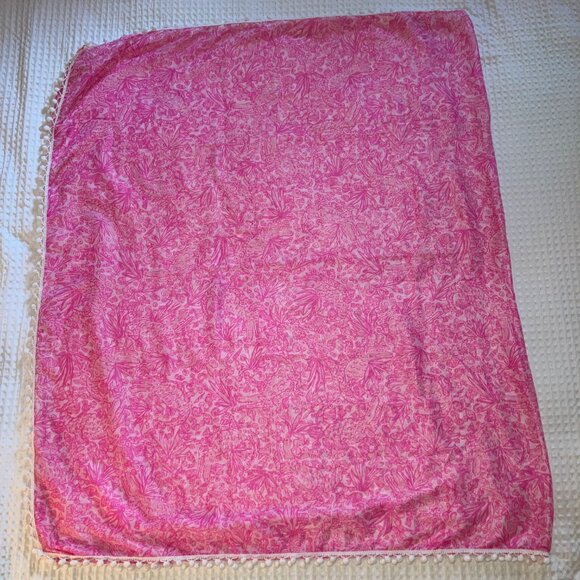 Lilly Pullitzer x Target See Ya Later Pom Pom Scarf - Picture 5 of 9